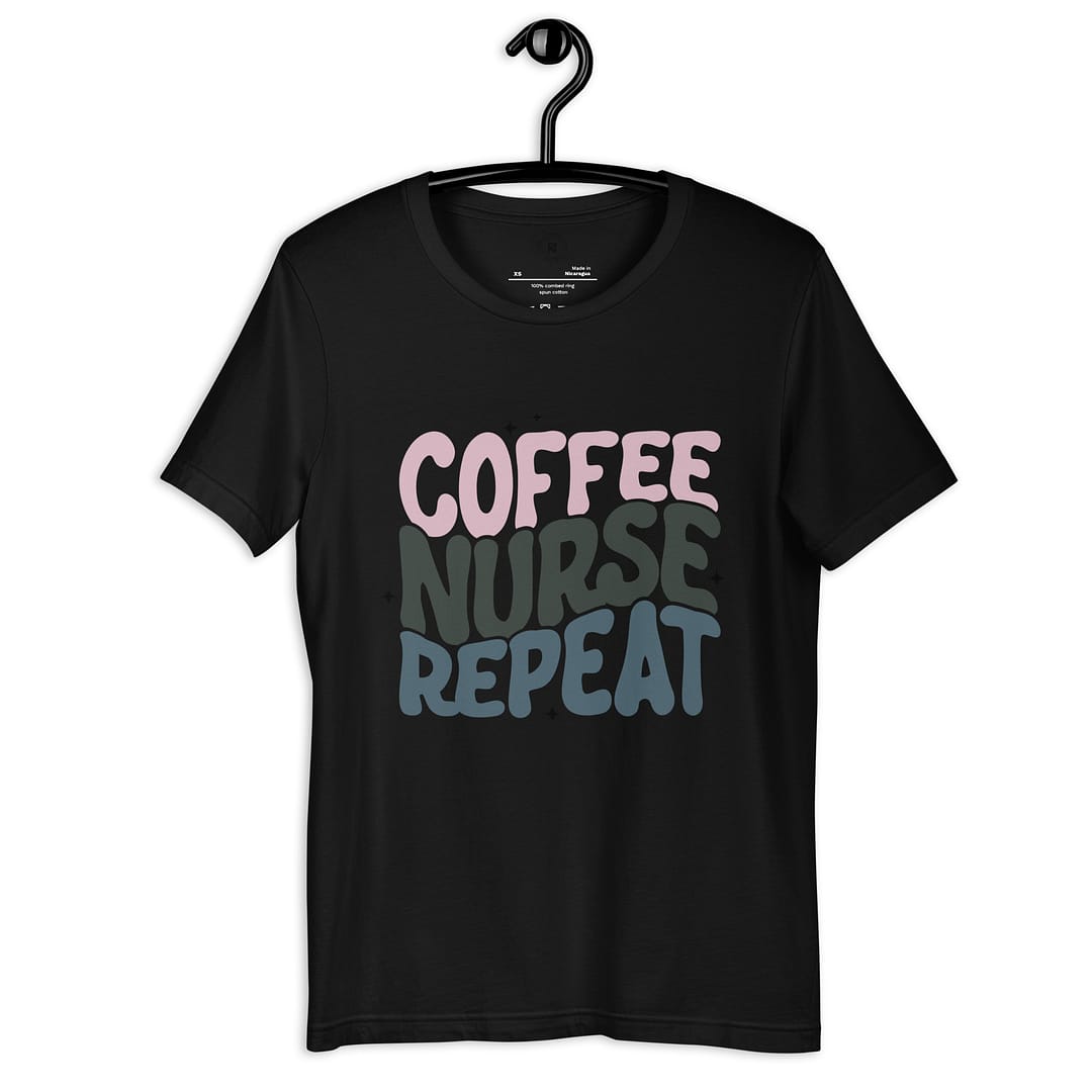 Coffee Nurse Repeat Comfy T - Image 2