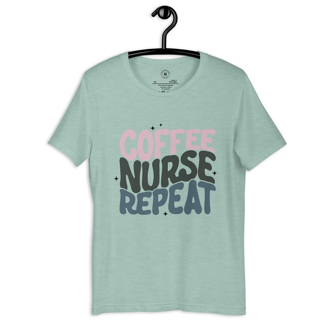 Coffee Nurse Repeat Comfy T - Image 4