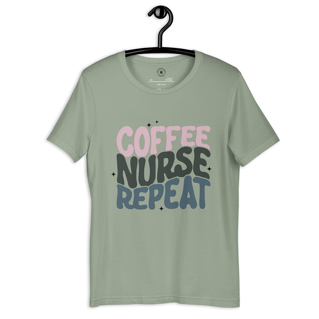 Coffee Nurse Repeat Comfy T - Image 3