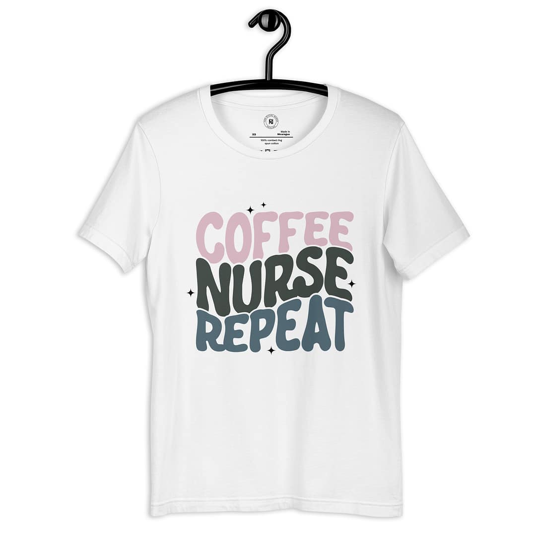 Coffee Nurse Repeat Comfy T - Image 5